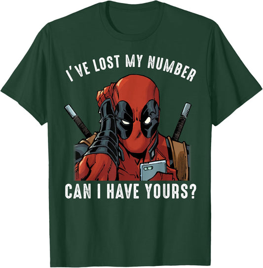Marvel Deadpool I've Lost My Number Can I Have Yours T-Shirt - T-Shirt | Forest