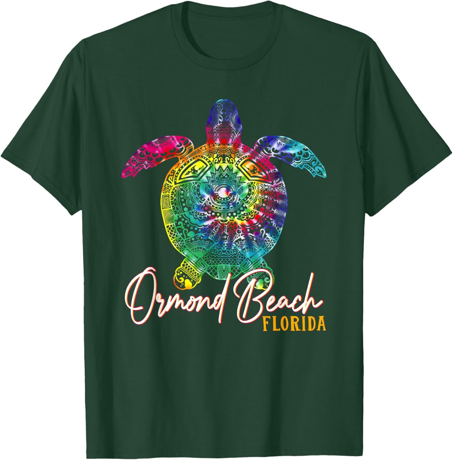 Ormond Beach Tie Dye Sea Turtle Matching Family Vacation T-Shirt - T-Shirt | Forest