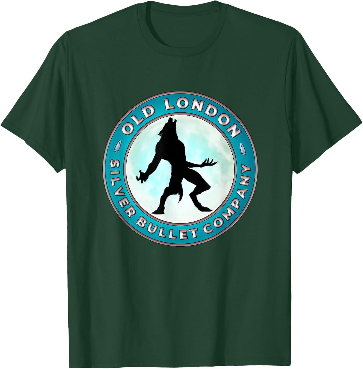 Werewolf Hunter Old London Silver Bullet Company Gift T-Shirt - T-Shirt | Forest
