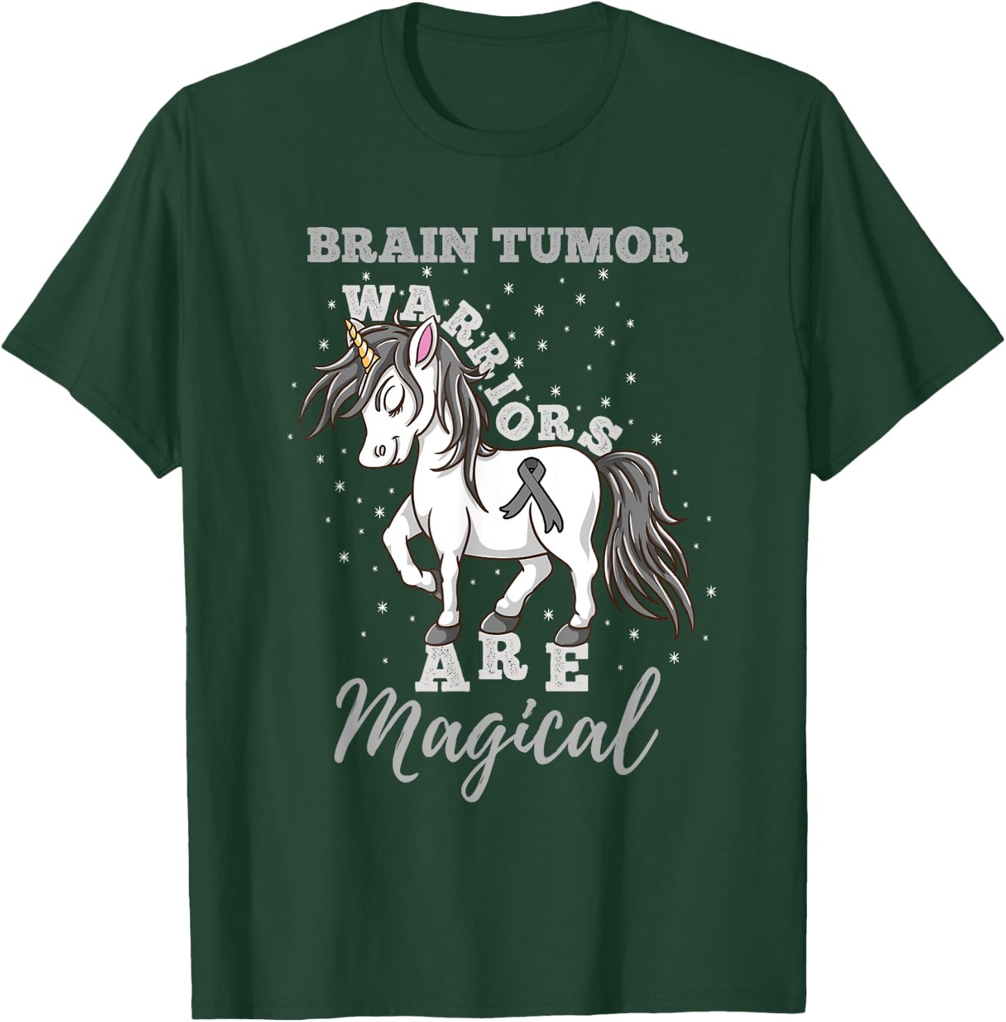 Brain Tumor Warriors Are Magical Brain Tumor Awareness T-Shirt - T-Shirt | Forest