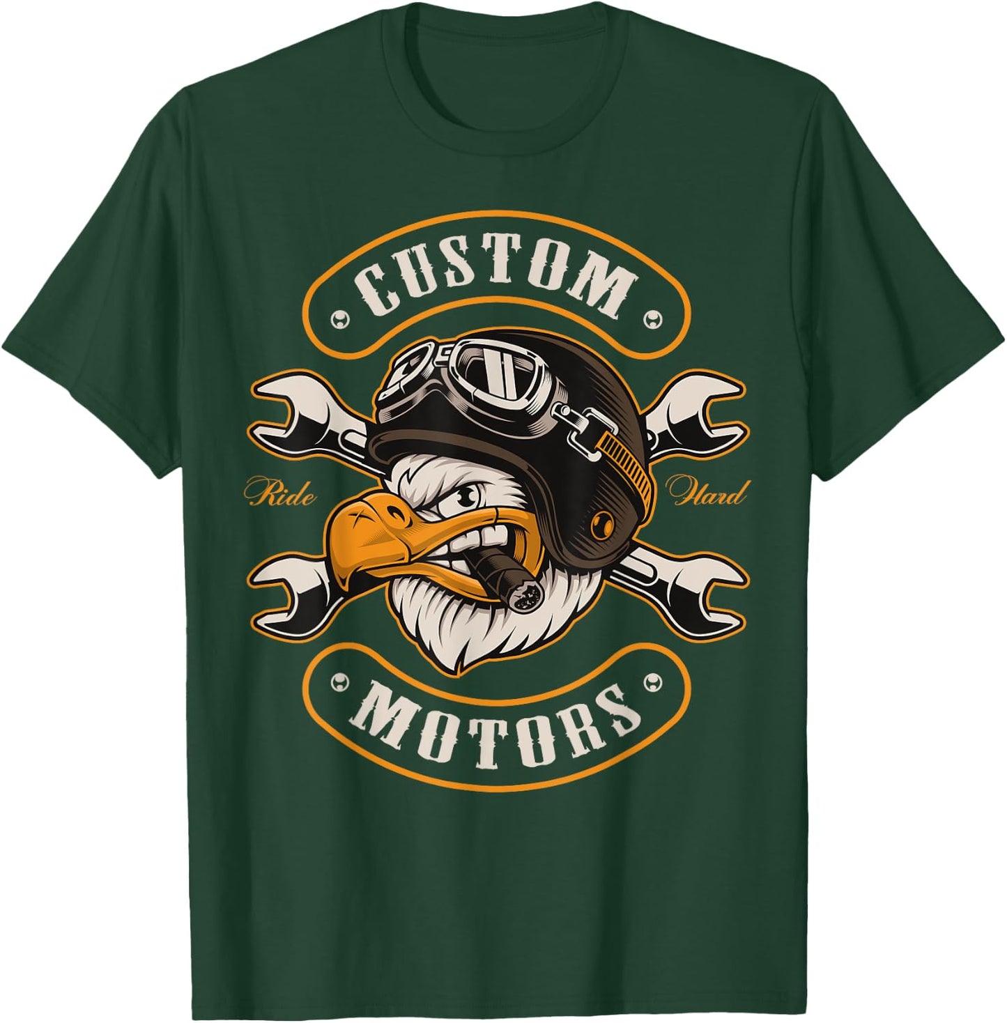 Beautiful biker, motorcycle club, eagle, chopper gift T-Shirt - T-Shirt | Forest