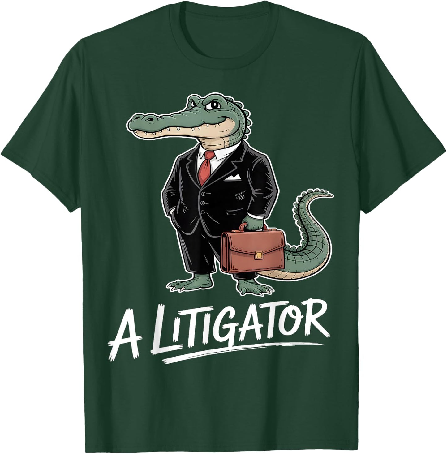 Litigator Funny Alligator Lawyer T-Shirt - T-Shirt | Forest