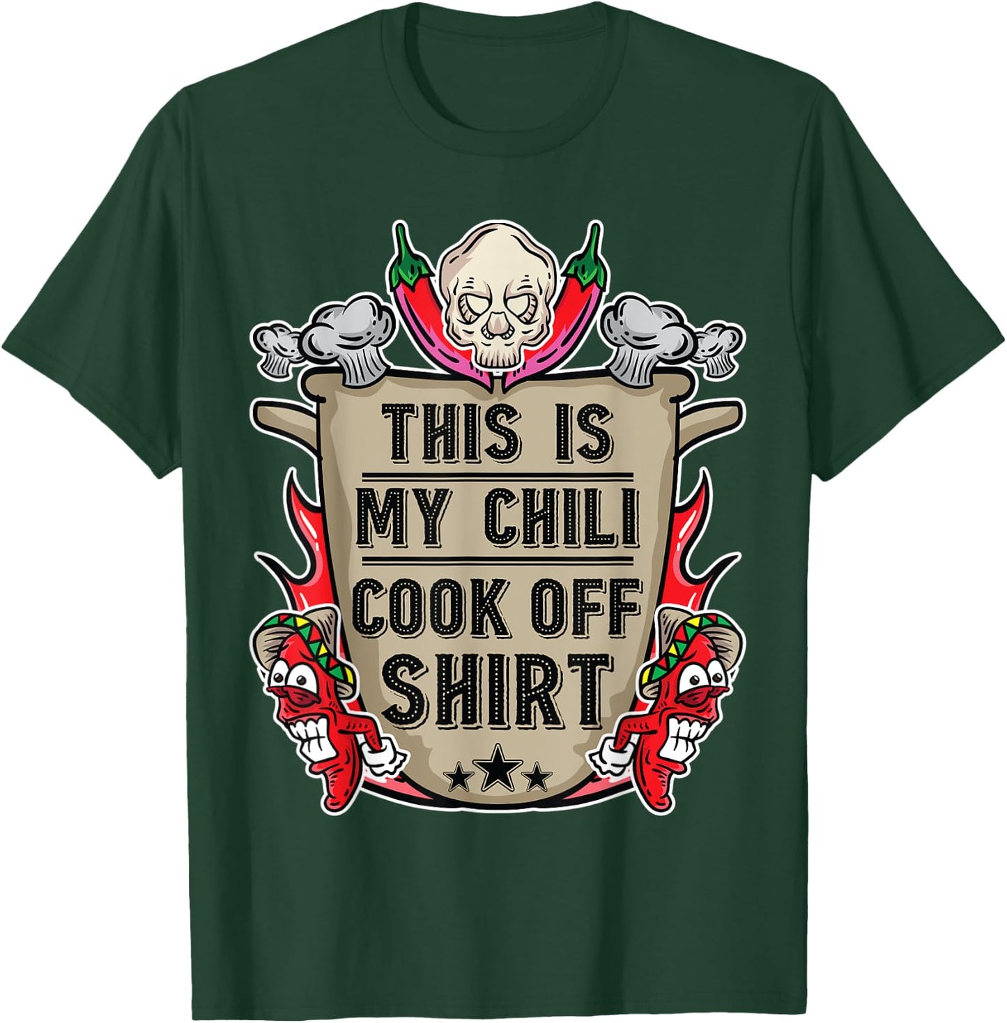 This Is My Chili Cook Off Shirt Cooking Competition Team T-Shirt - T-Shirt | Forest