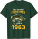 Finest Fisherman Born In 1963 Vintage Funny Fishing Birthday T-Shirt - T-Shirt | Forest
