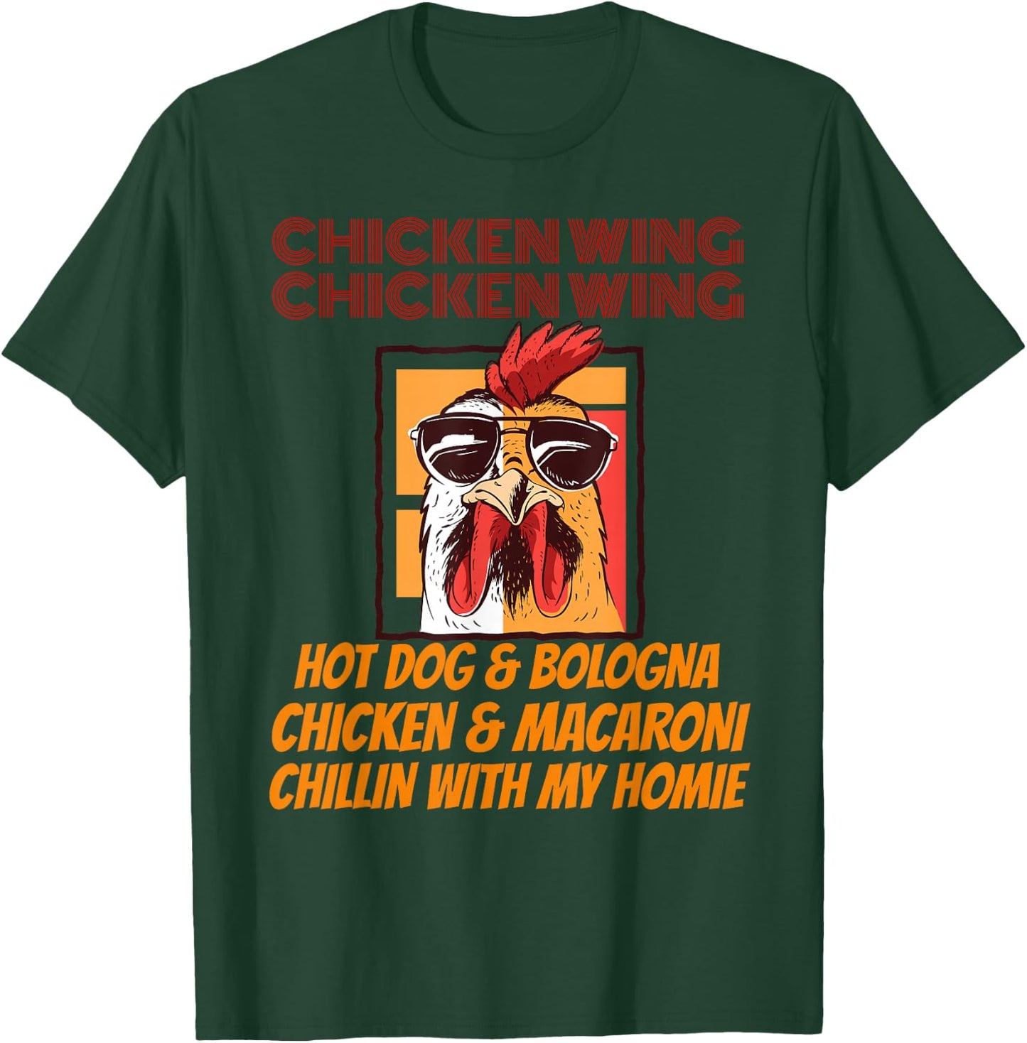 Kids chicken wing chicken wing hot dog and bologna T-Shirt - T-Shirt | Forest