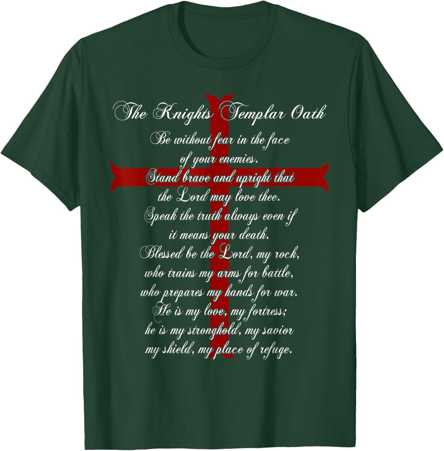 Knights Templar Oath T-Shirt - T-Shirt | Forest