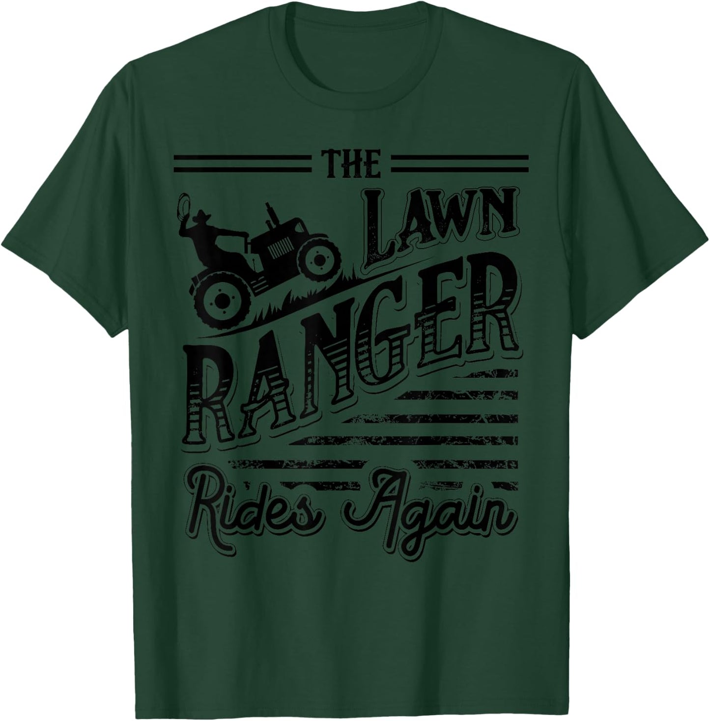 Funny Toddler Lawn Mower Gift Tractor Mowing Men Gardening T-Shirt - T-Shirt | Forest