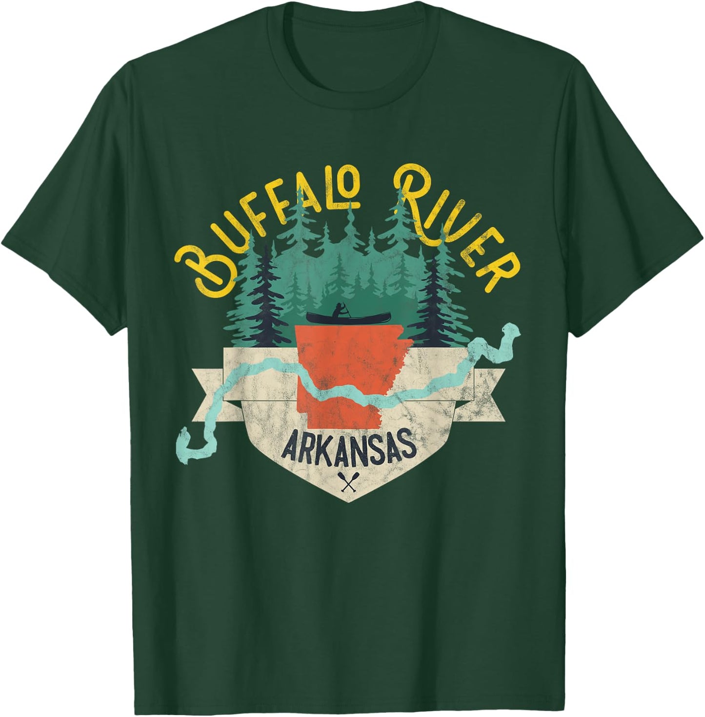 Buffalo River Arkansas National Park River Floating Kayak T-Shirt - T-Shirt | Forest