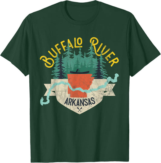 Buffalo River Arkansas National Park River Floating Kayak T-Shirt - T-Shirt | Forest