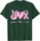 Breast Cancer Awareness Pink Tie Dye Peace Love Cure Faith T-Shirt - T-Shirt | Forest