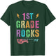 Hello 1st GRADE ROCKS Teacher FIRST Grader Little Rockstar Men Women Girls Kids T-Shirt - T-Shirt | Forest