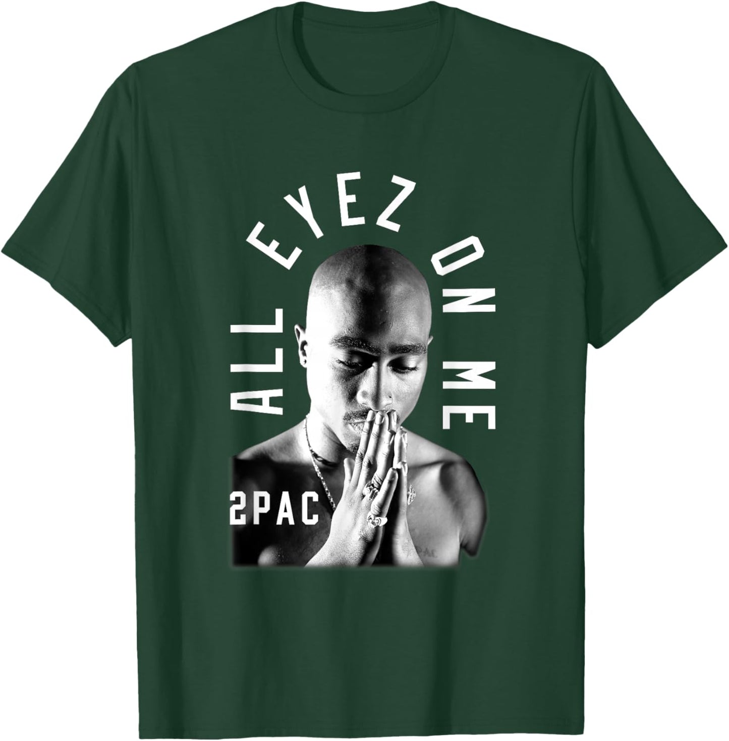 Tupac Shakur Me Against the World Classic Fit - Black, Cotton, Polyester, Short Sleeve T-Shirt - T-Shirt | Forest