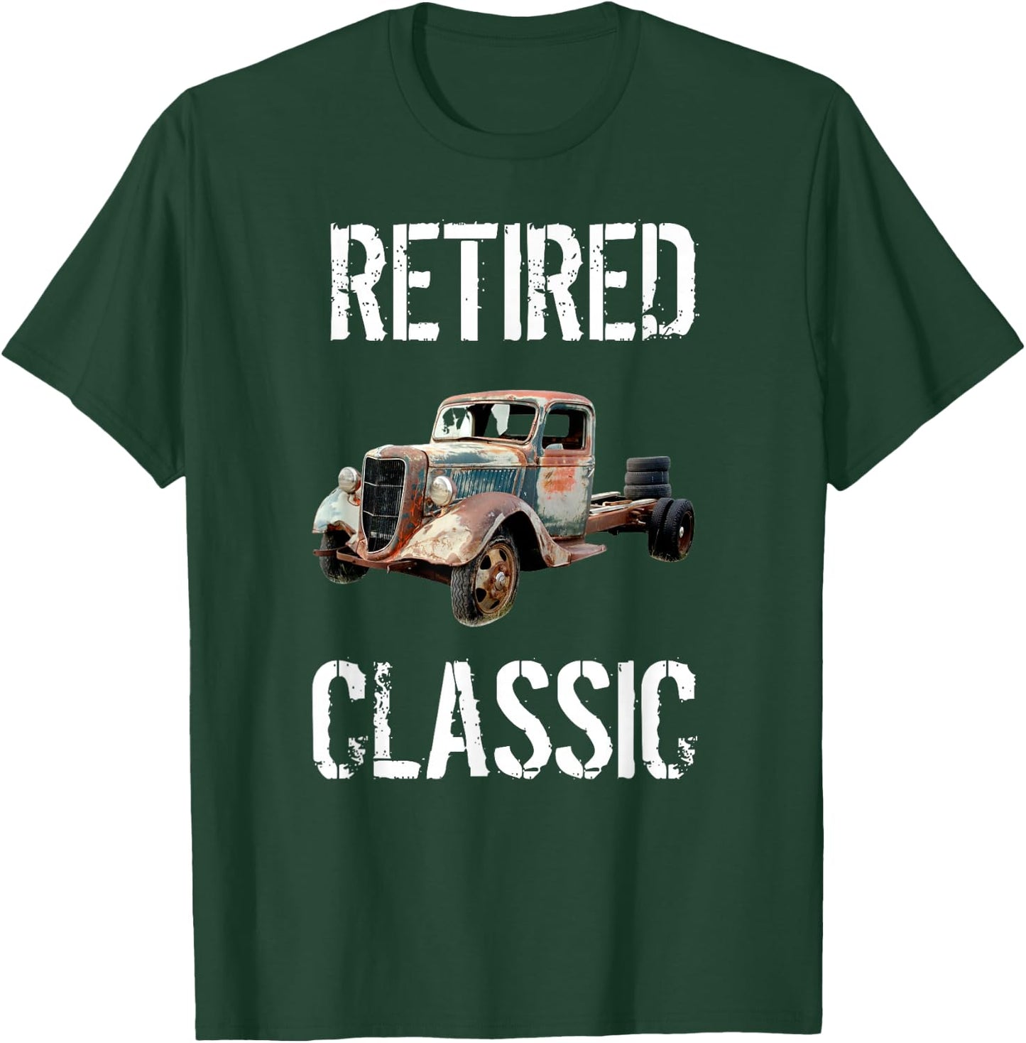 Funny Retirement Shirts Retired Classic Car Mechanic T-Shirt - T-Shirt | Forest