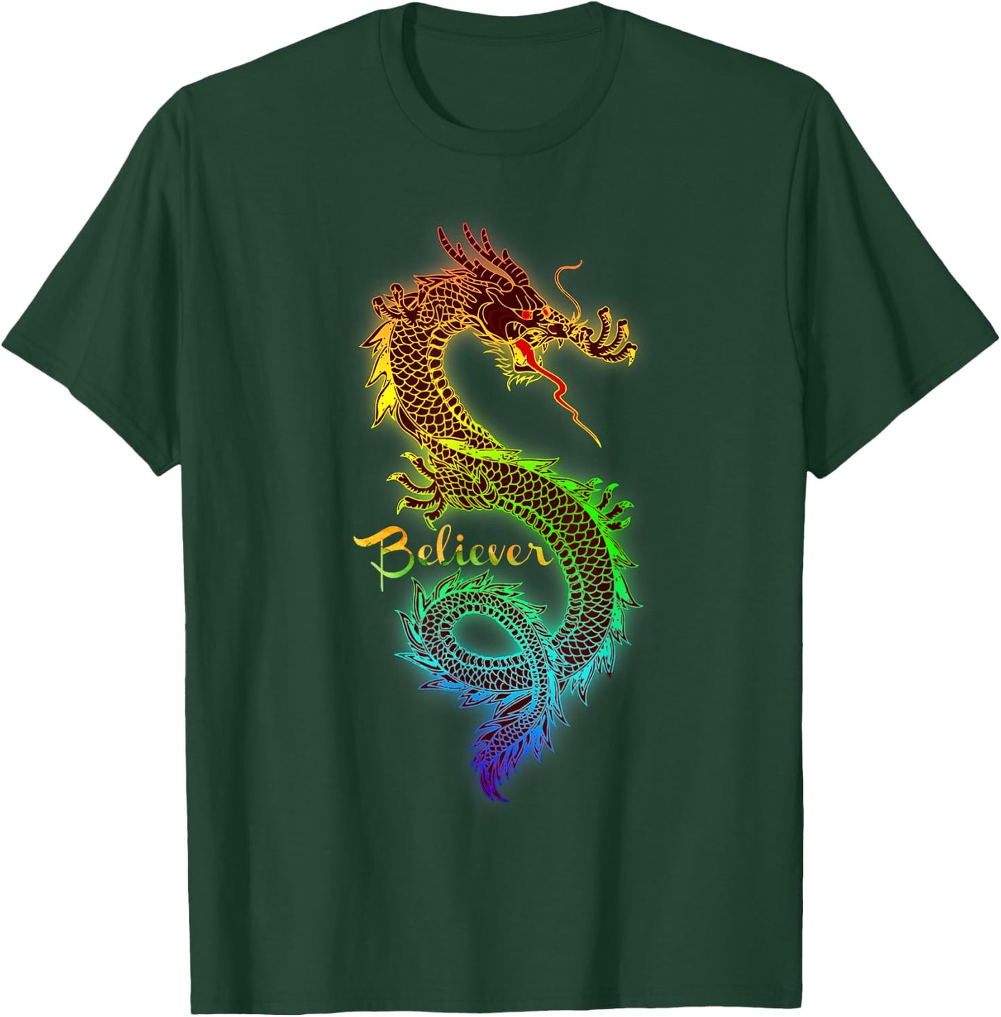 Dragon Believer - Imagine this Gift Dragon Fans T-Shirt - T-Shirt | Forest
