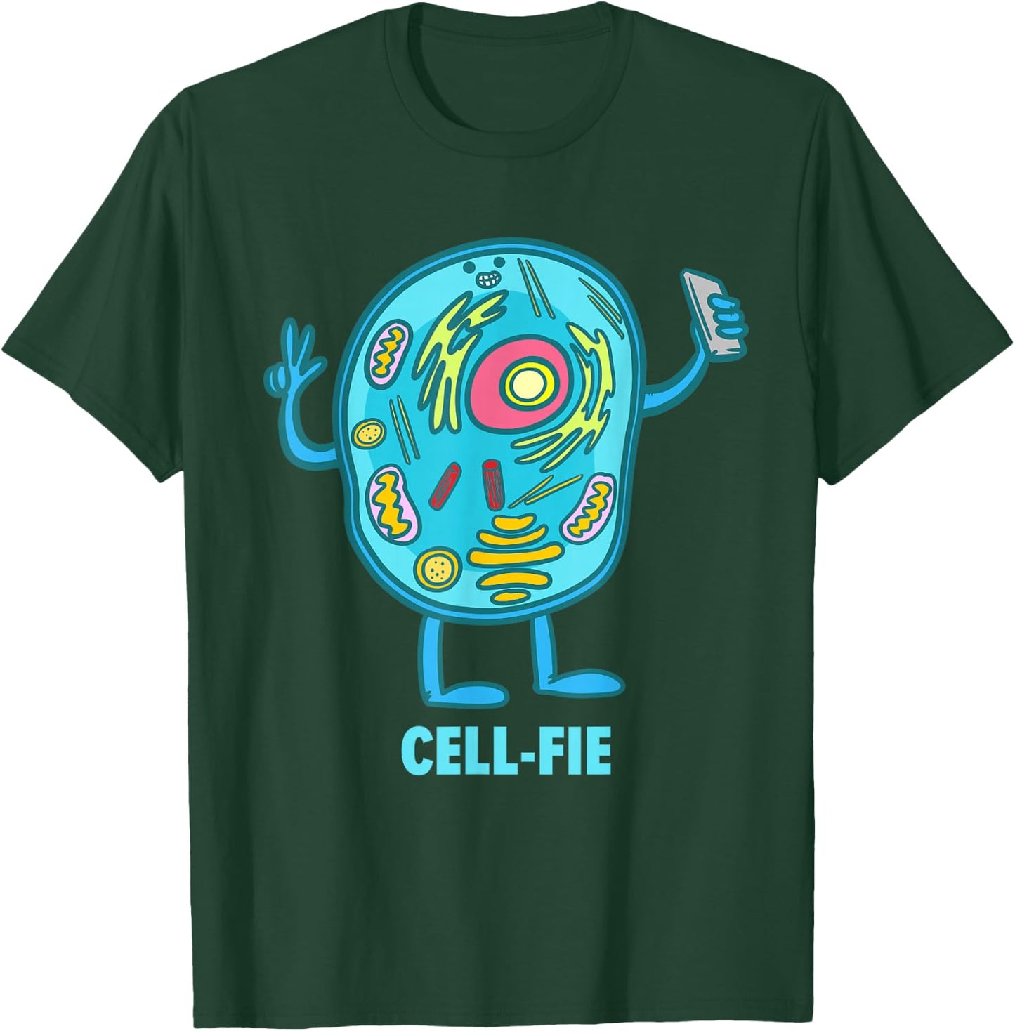 Cell-Fie Funny Pun Science Chemistry Cell Selfie T-Shirt - T-Shirt | Forest
