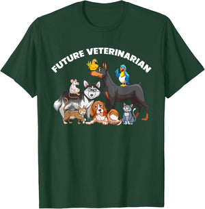 Future Veterinarian Gifts for Kids Boy Girl Vet Assistant T-Shirt - T-Shirt | Forest