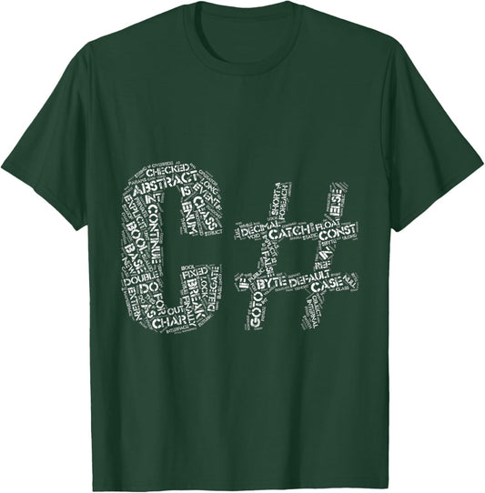 C# Keywords T-Shirt - T-Shirt | Forest
