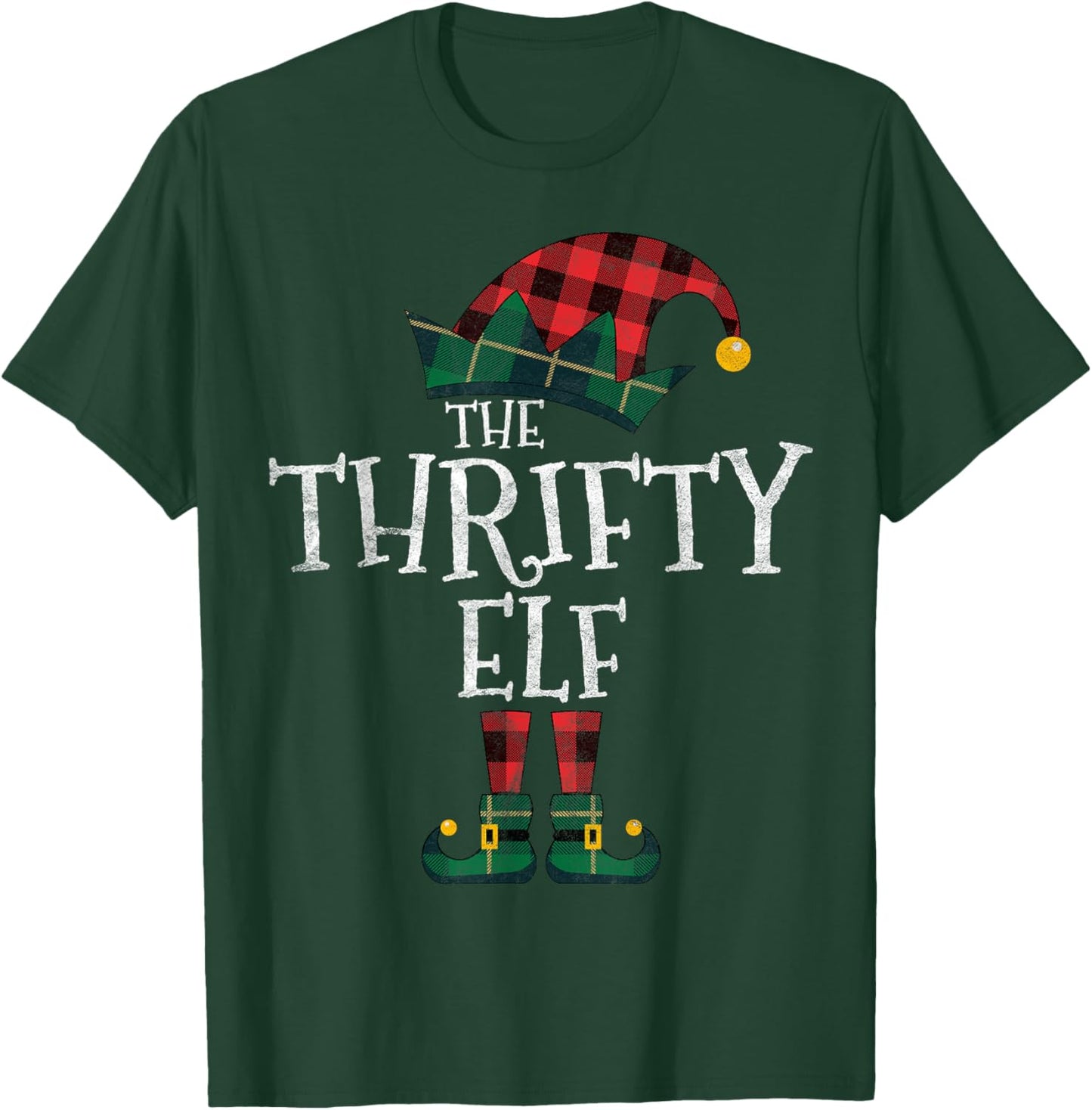 The Thrifty Elf Matching Family Group Gift Funny Christmas T-Shirt - T-Shirt | Forest