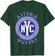 Astoria Queens NYC Circle with Greek Style Text T-Shirt - T-Shirt | Forest