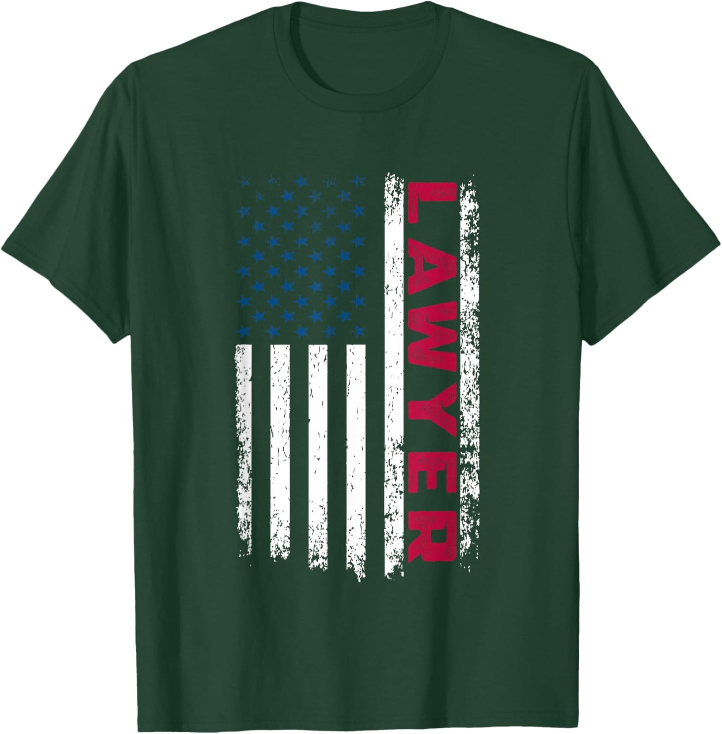 Lawyer American Flag 4th July USA Patriotic Lawyer T-Shirt - T-Shirt | Forest