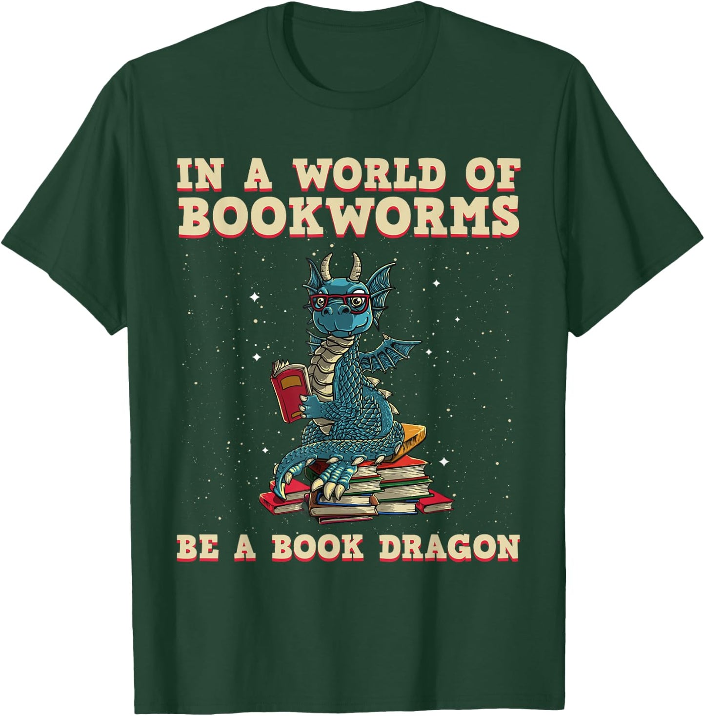 Cute Bookworm Design Women Kids Librarian Book Lover Small T-Shirt - T-Shirt | Forest