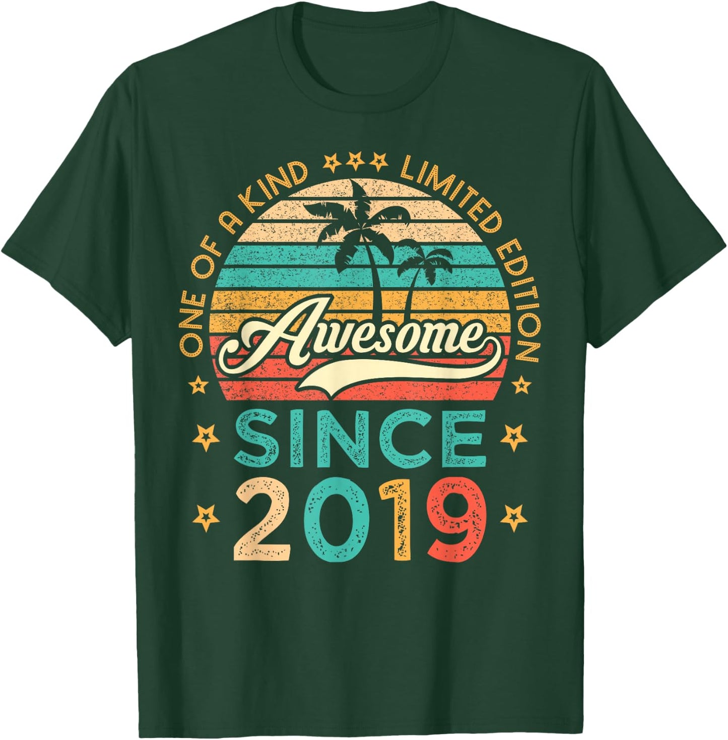 Awesome Since 2019 One Of A Kind Limited Edition Birthday T-Shirt - T-Shirt | Forest