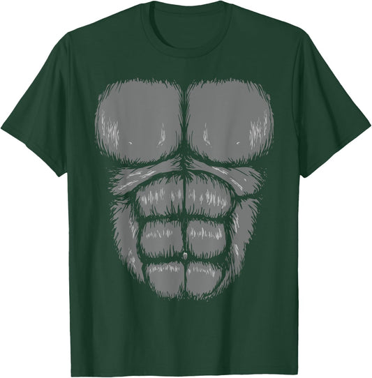 Gorilla Chest Monkey Halloween Costume T-Shirt - T-Shirt | Forest