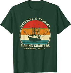 DUFRESNE and REDDING Fishing Charters - Vintage Boating T-Shirt - T-Shirt | Forest