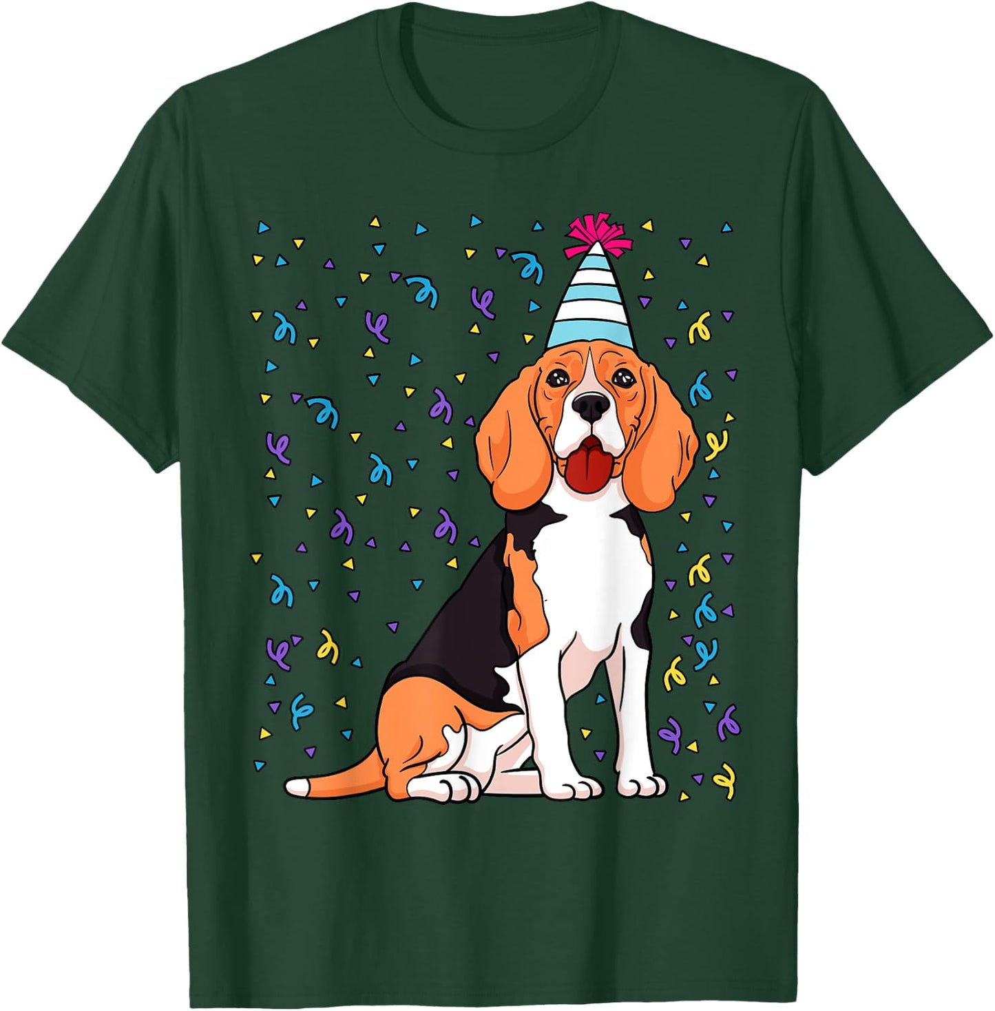 Beagle Dog Birthday Celebration Animal Bday Party Lover T-Shirt - T-Shirt | Forest