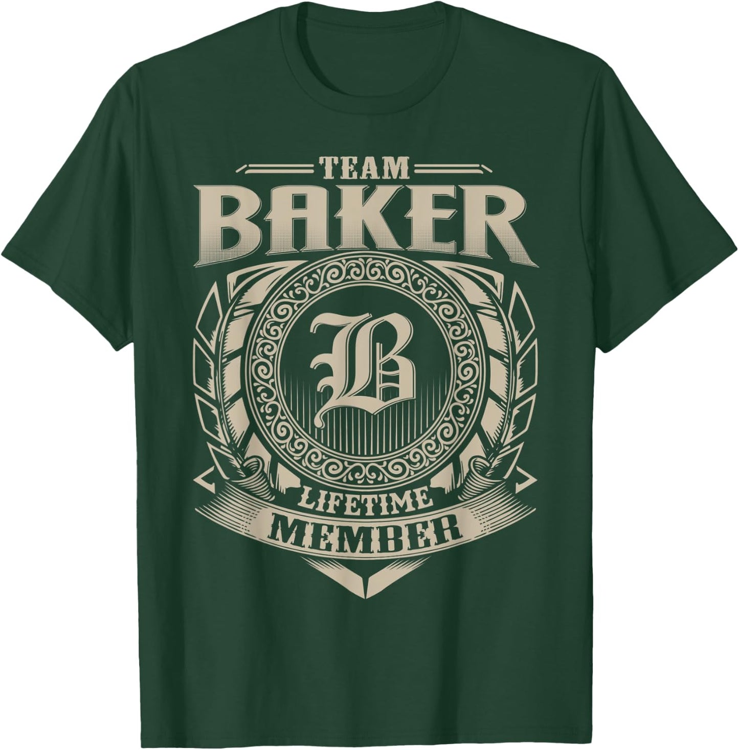 Team BAKER Lifetime Member Vintage BAKER Family T-Shirt - T-Shirt | Forest