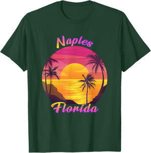 Naples FL Florida Vintage Retro 70s 80s Vacation Souvenir T-Shirt - T-Shirt | Forest