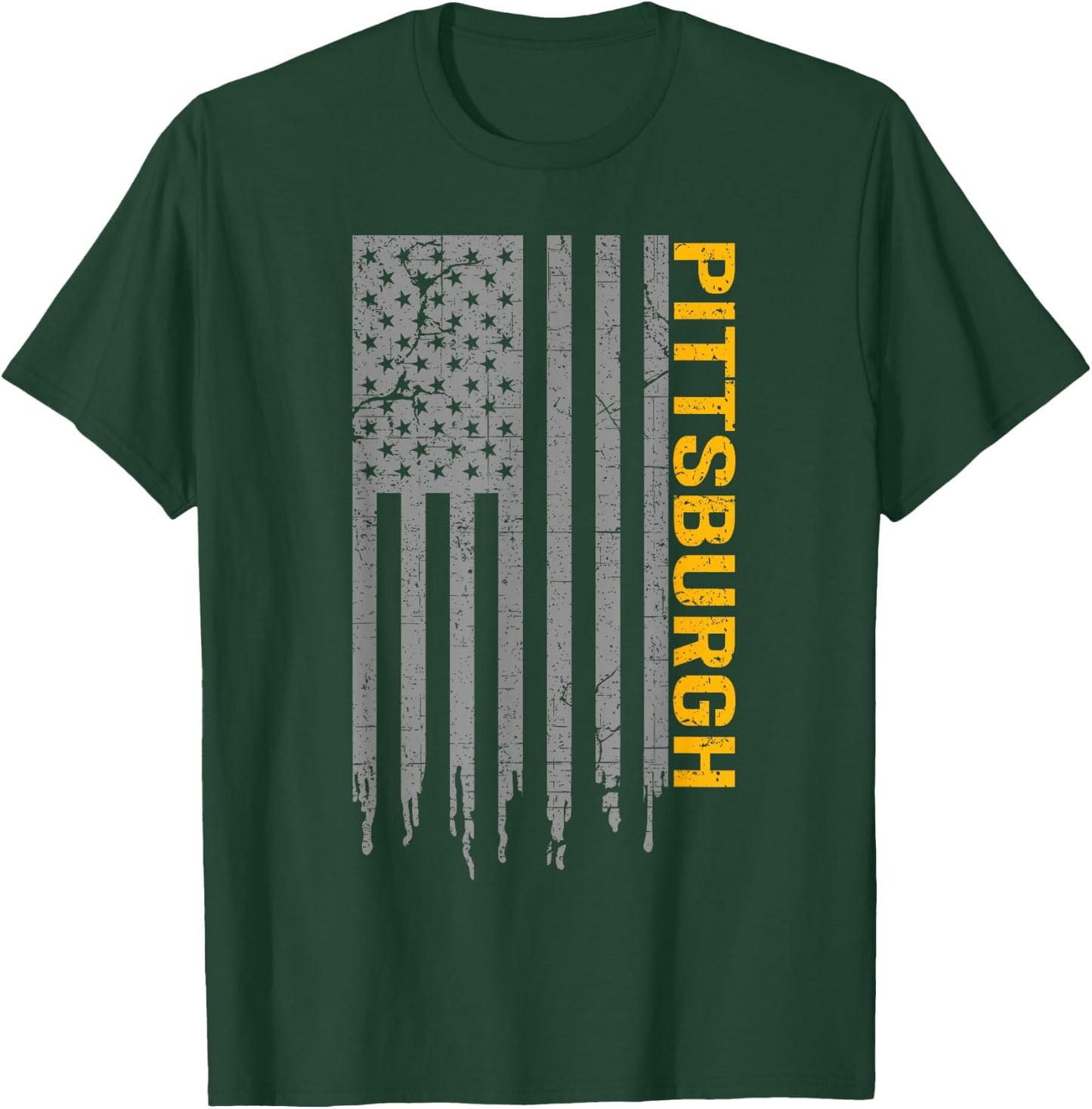 Pittsburgh USA Flag Patriotic American from Pittsburgh T-Shirt - T-Shirt | Forest
