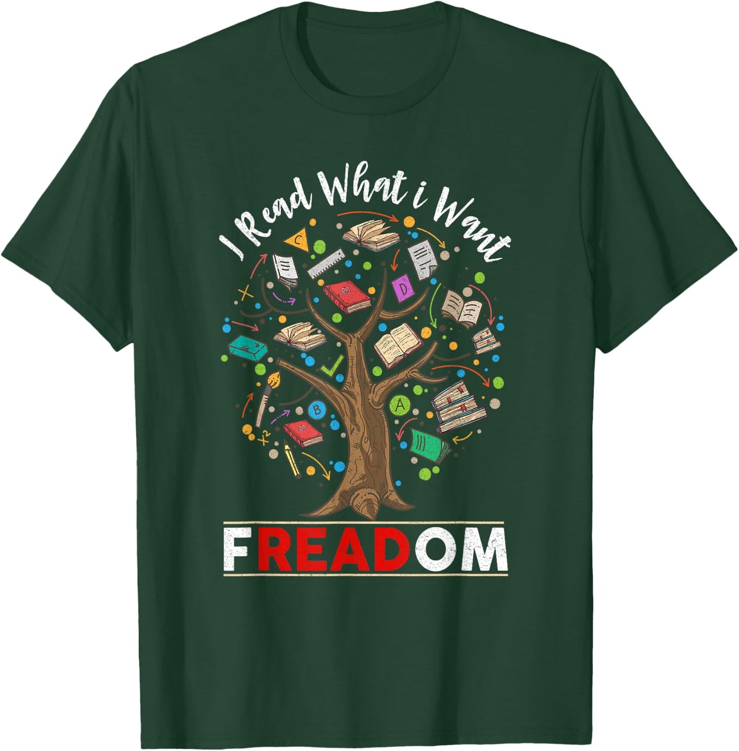 Vintage Censorship Freedom Reading Nerd I Read Banned Books Small T-Shirt - T-Shirt | Forest