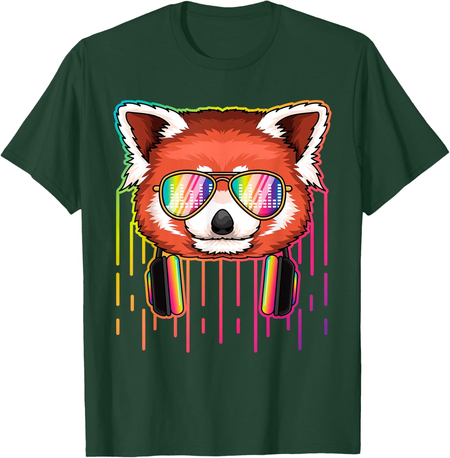 Funny Dj Shirt Red Panda Dj Party Animal Music Lover DJs T-Shirt - T-Shirt | Forest