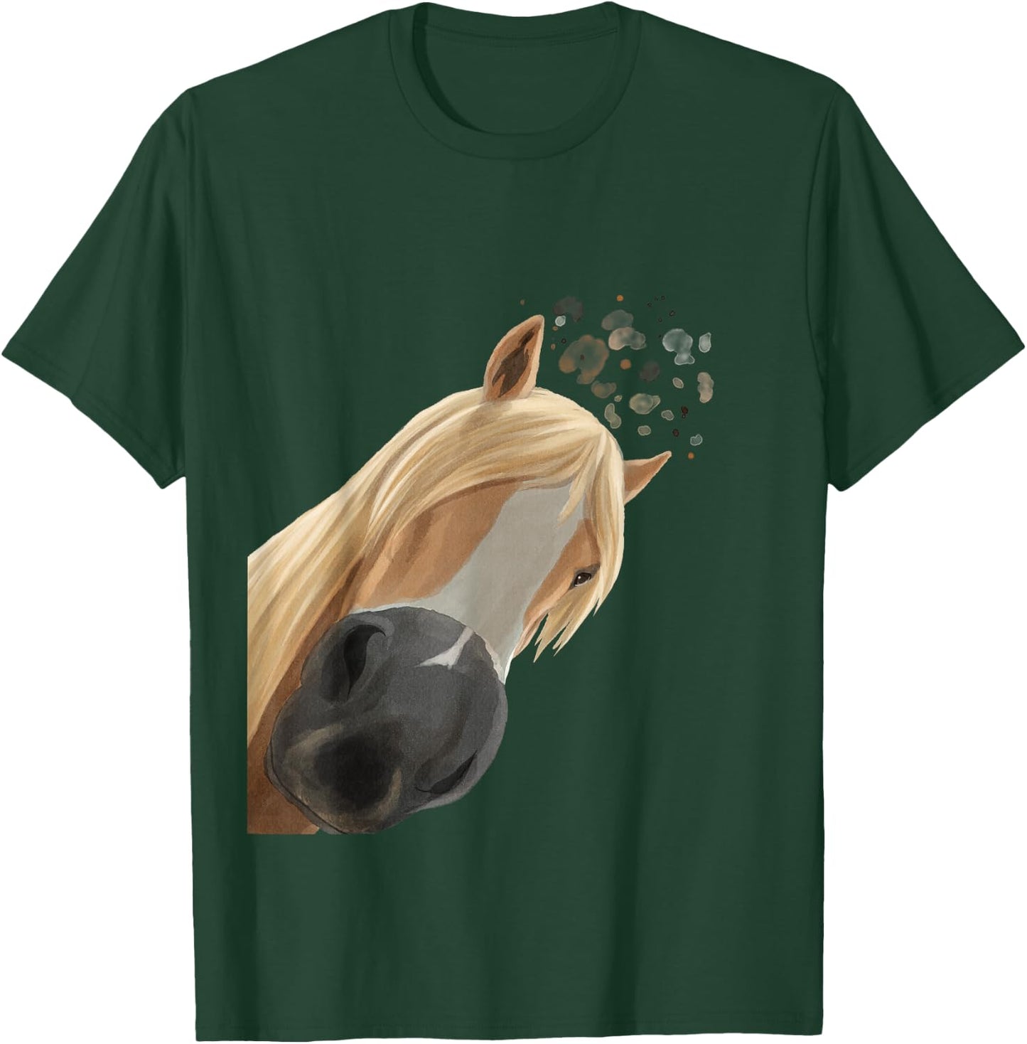 Funny Curious Haflinger Horse T-Shirt - T-Shirt | Forest