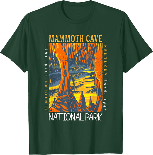 Mammoth Cave National Park Kentucky Distressed Vintage T-Shirt - T-Shirt | Forest