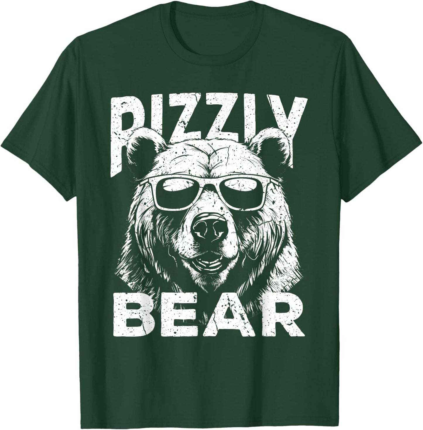 Rizzly Bear Cool Bear Wearing Sunglasses Rizz Boys T-Shirt - T-Shirt | Forest