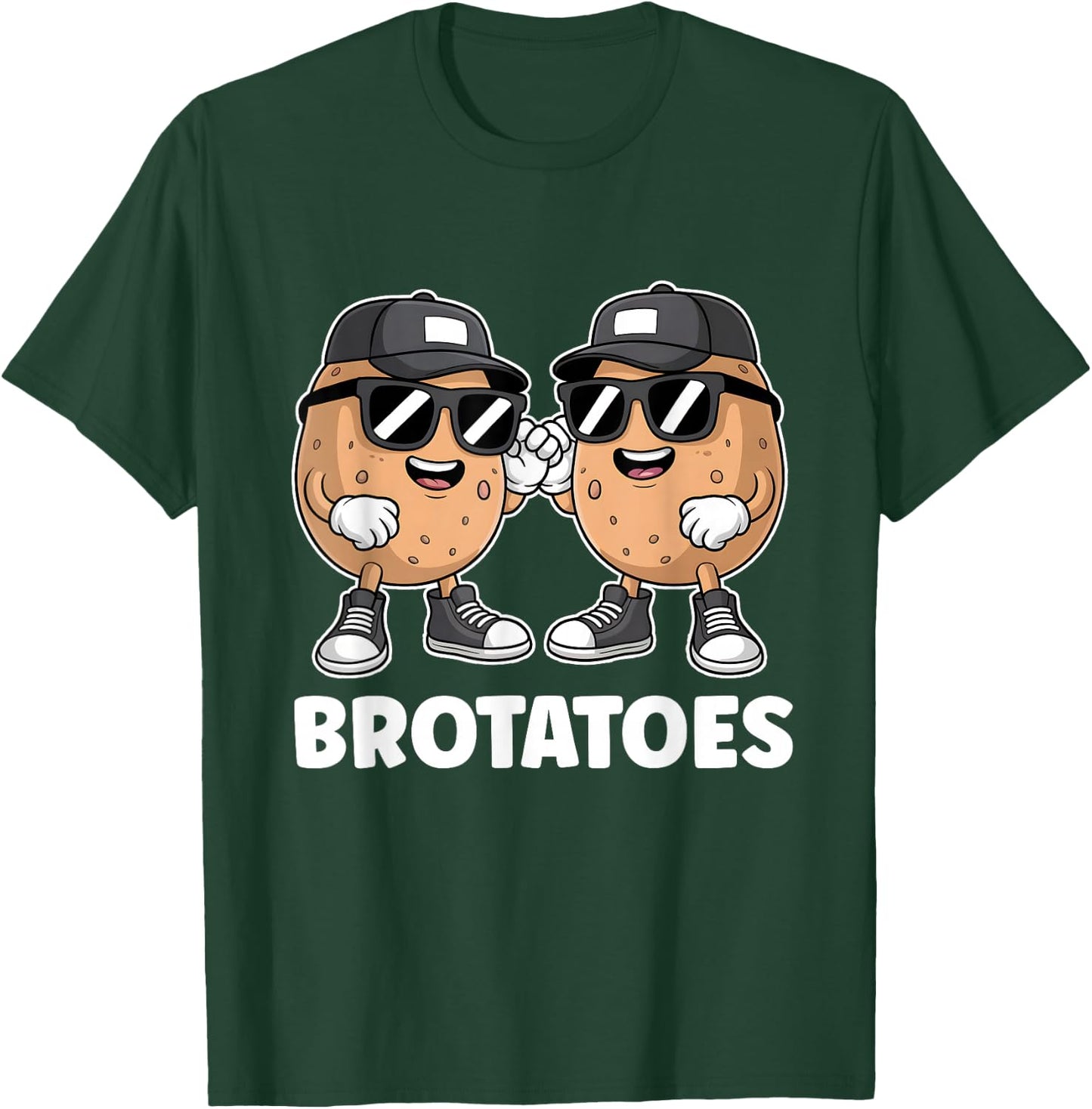 Best Friend Potato Pun Funny Matching Boys Bestie Brotatoes T-Shirt - T-Shirt | Forest