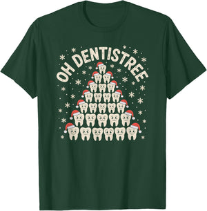 Christmas Dentist Tree Dental Oh Dentistree Tooth Tree T-Shirt - T-Shirt | Forest