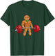 Funny Gingerbread Man Gym Bodybuilding Christmas T-Shirt - T-Shirt | Forest