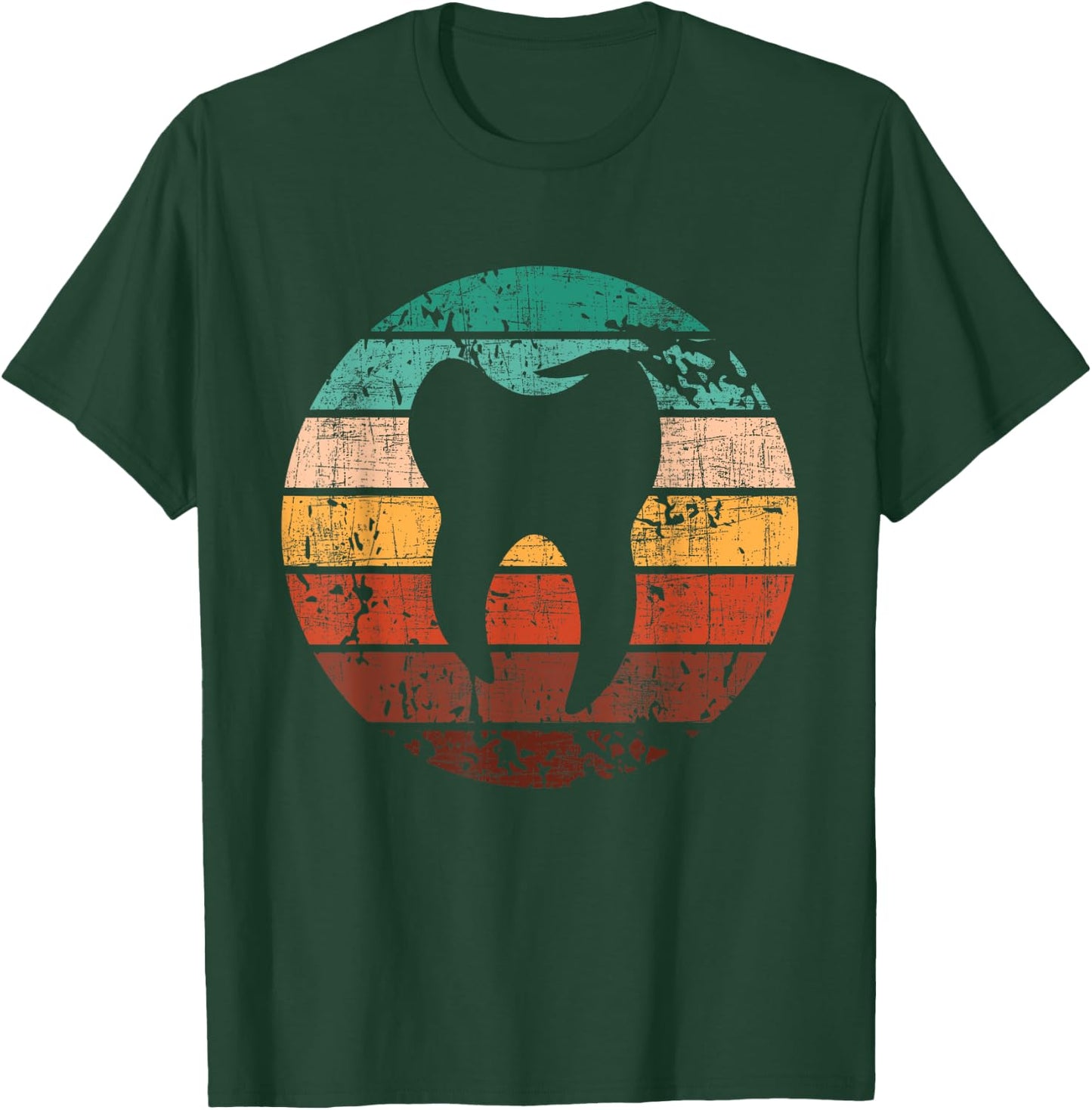 Retro Molar Tooth - Dentist Dental Assistant Dentistry DDS T-Shirt - T-Shirt | Forest
