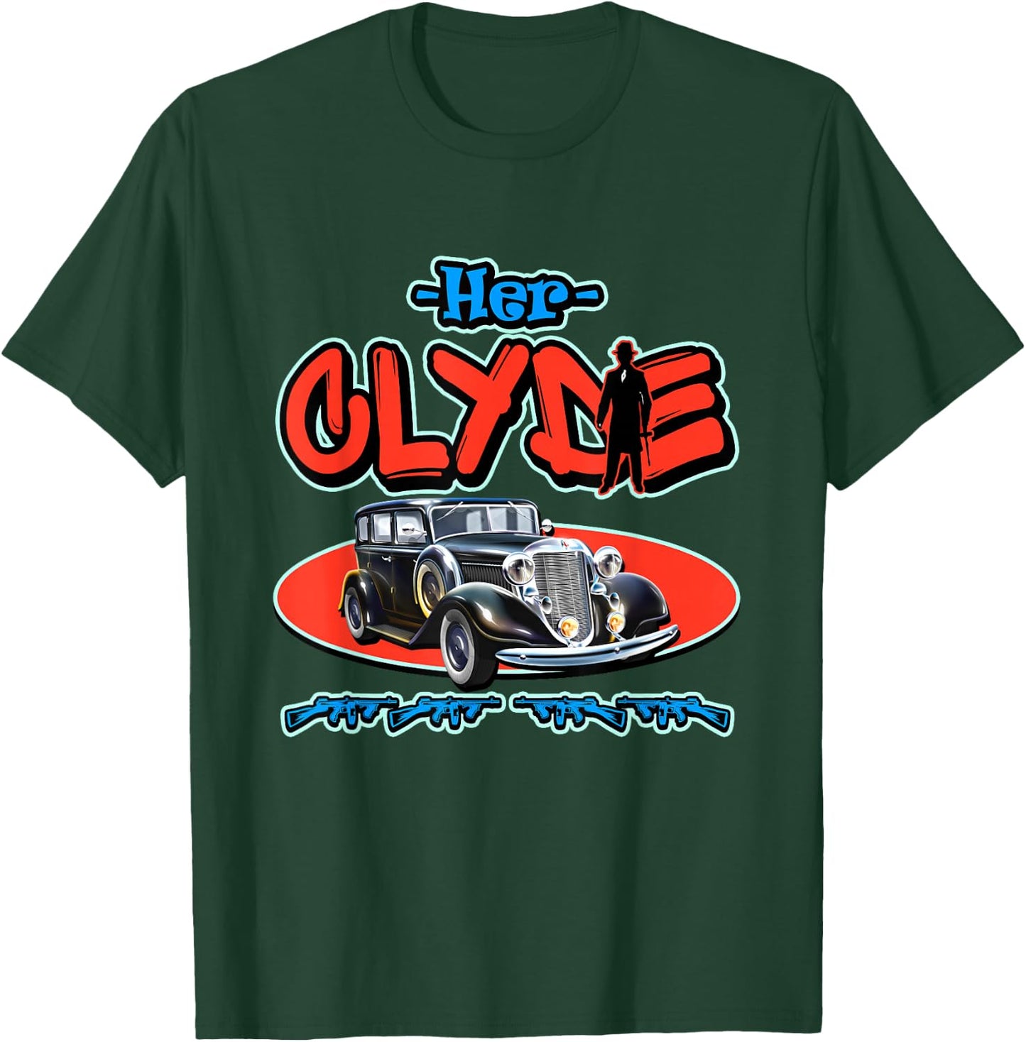 His Bonnie - Her Clyde - Cool Couples Matching T-Shirt - T-Shirt | Forest