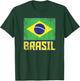 Brasil Brazil Flag Vintage Retro Country Brazilian Pride T-Shirt - T-Shirt | Forest