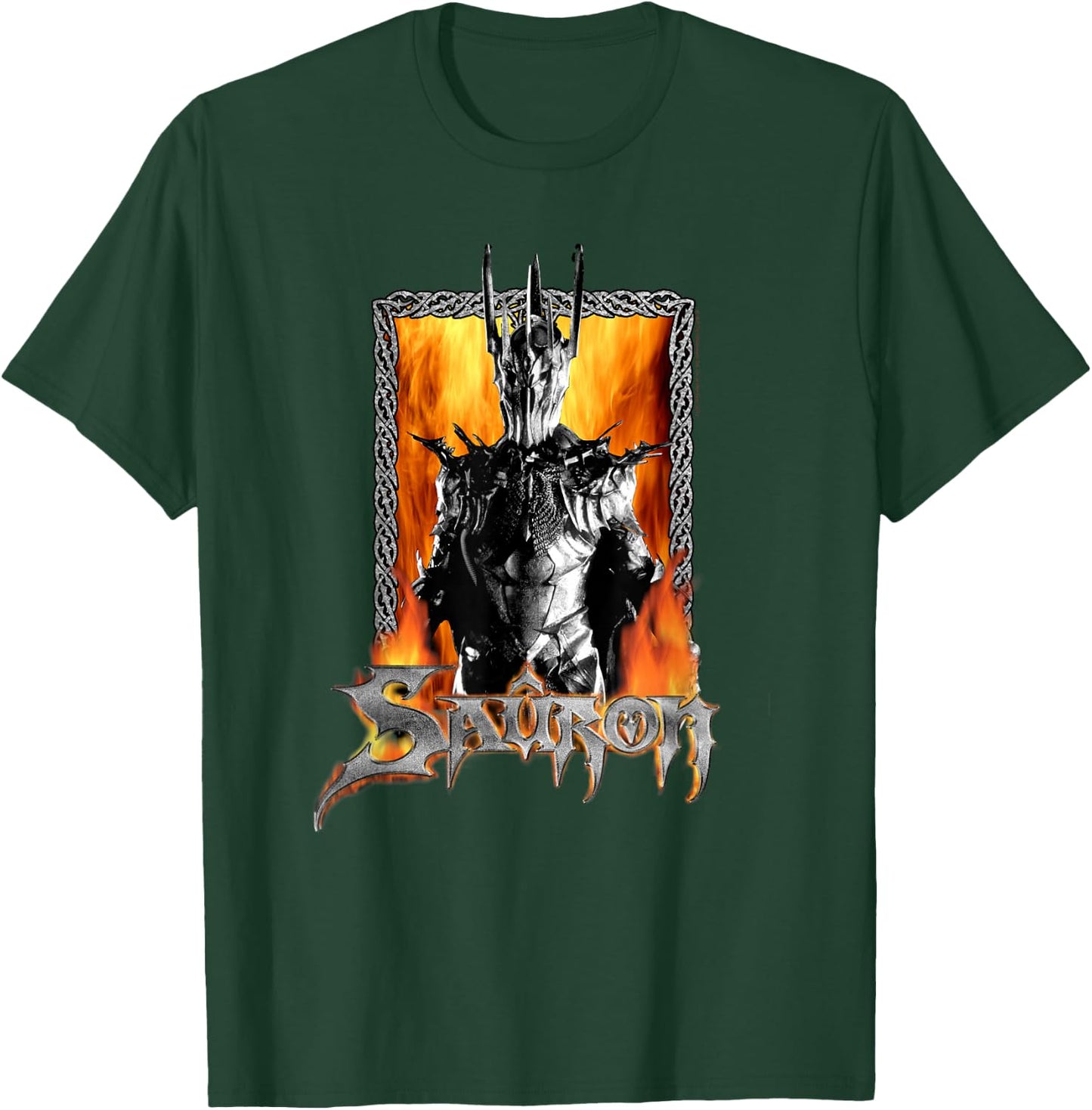 LOTR Framed Sauron Flames Fantasy Movie T-Shirt - T-Shirt | Forest