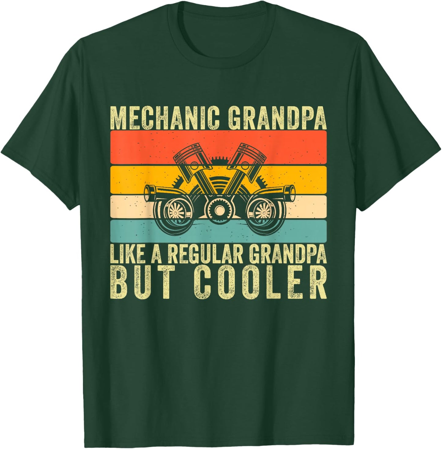 Mechanic Grandpa Design Father Day T-Shirt - T-Shirt | Forest