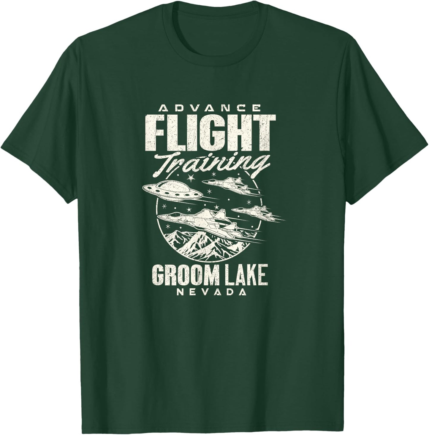 Area 51 UFO Groom Lake Advance Flight training T Shirt T-Shirt - T-Shirt | Forest