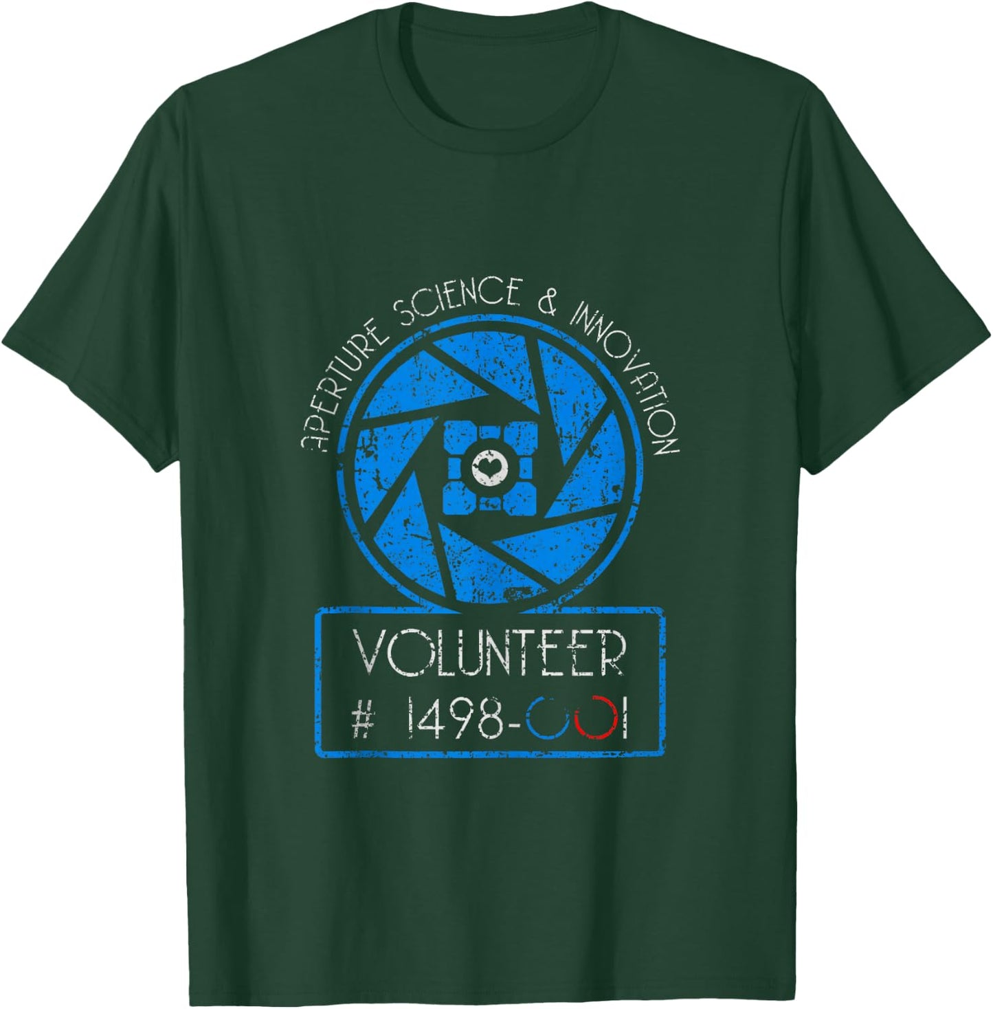 Vintage Aperture Science Volunteer - For Science T-Shirt - T-Shirt | Forest
