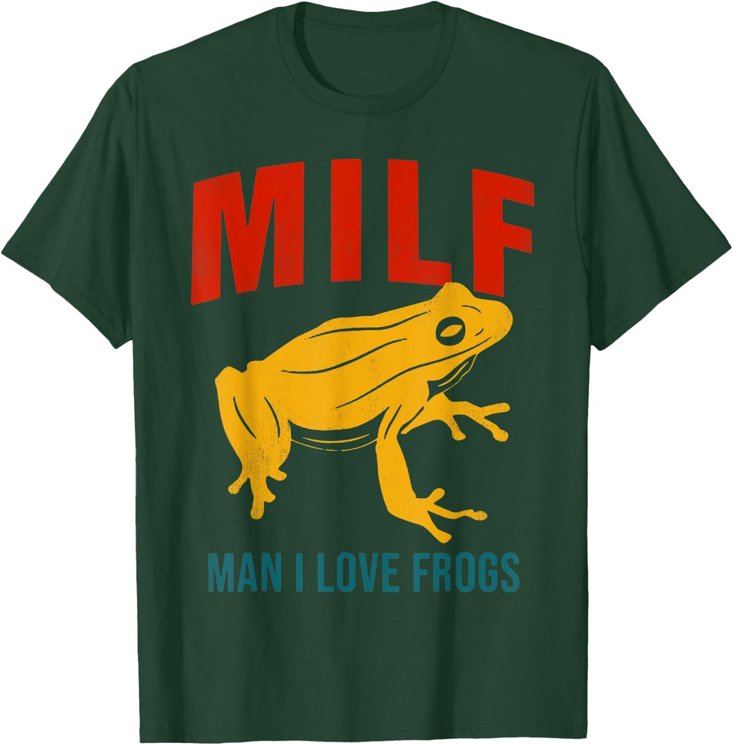 M.ILF Man I Love Frogs Funny Tree Frog Quote Vintage Style T-Shirt - T-Shirt | Forest