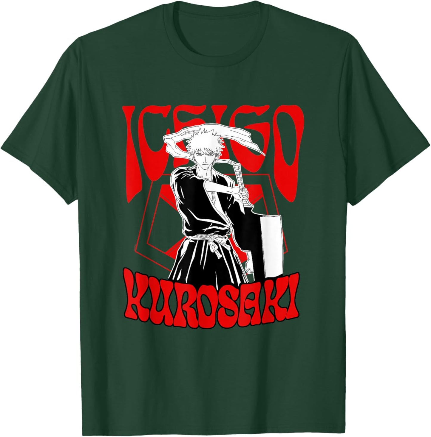 Bleach Ichigo Kurosaki New Age 60's Type Anime T-Shirt - T-Shirt | Forest