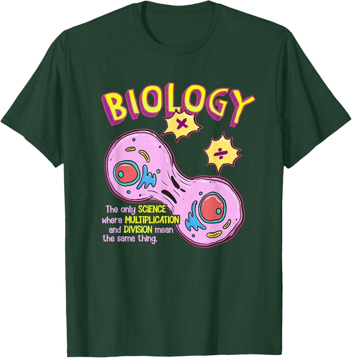 Teaching Biology Cell Science Teacher Funny Quote T-Shirt - T-Shirt | Forest